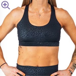 CVG BUTTERFLY BACK BRA | BLACK LEOPARD Medium